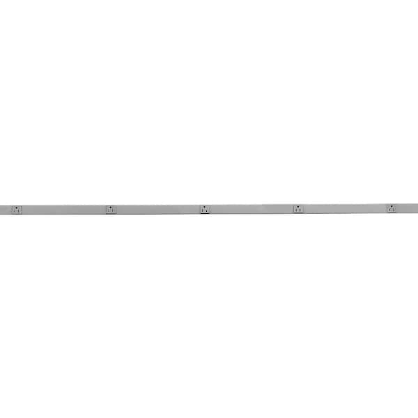 Metal PlugTrak, 15A 1 Circuit, 8 Receptacle, 6' Length, Gray